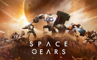 Mech warriors in formation with the Space Gears Logo